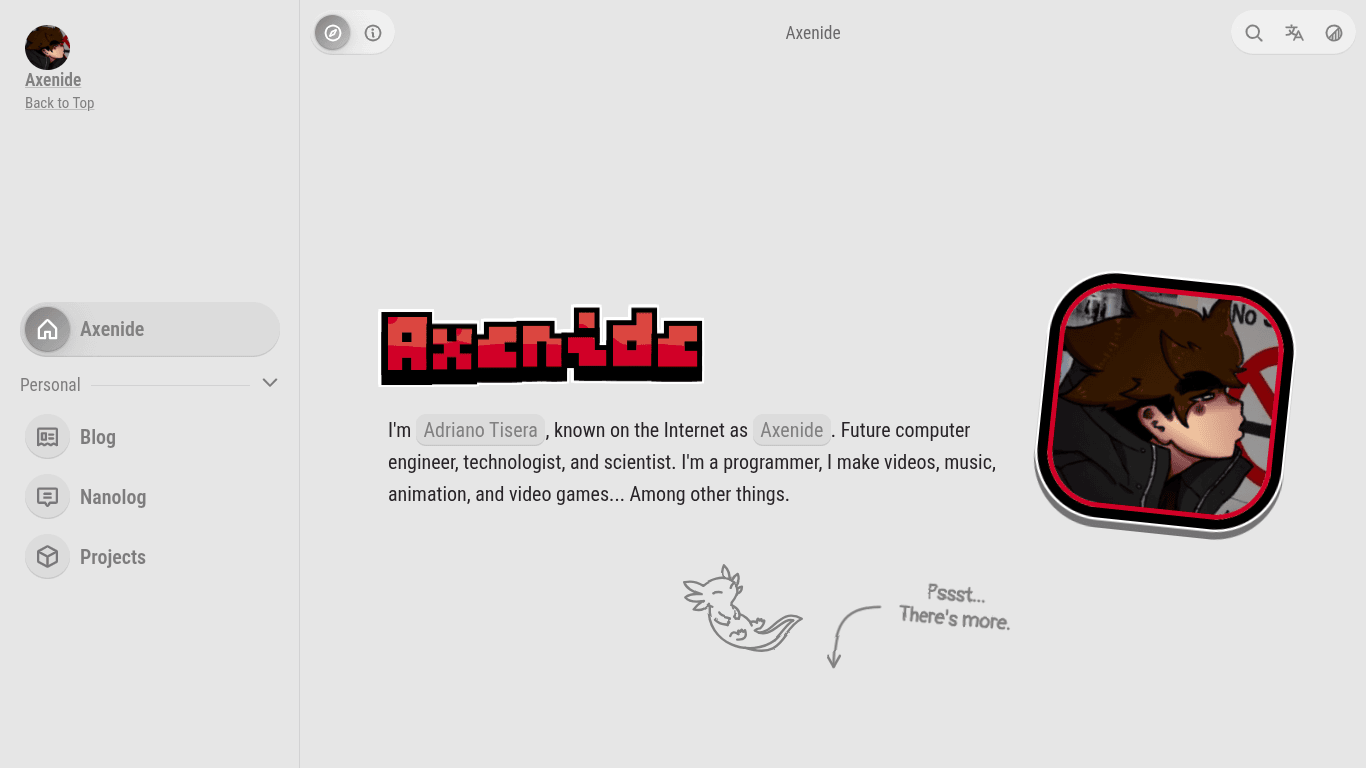 Screenshot of Axenide’s website.