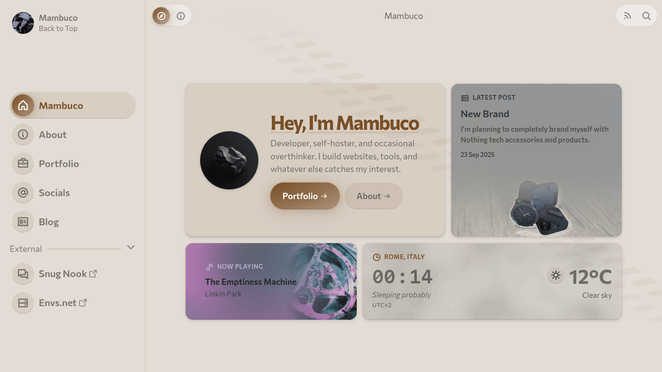 Screenshot of Mambuco’s website.